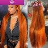 Hairporium Straight Ginger Colored Human Hair Bundles - 100% Virgin Human Hair, 28-30 Inch Bold 350 Shade Hairporium 1 - Hairpor