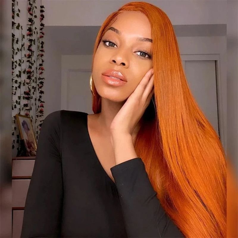 Hairporium Straight Ginger Colored Human Hair Bundles - 100% Virgin Human Hair, 28-30 Inch Bold 350 Shade Hairporium 1 - Hairpor