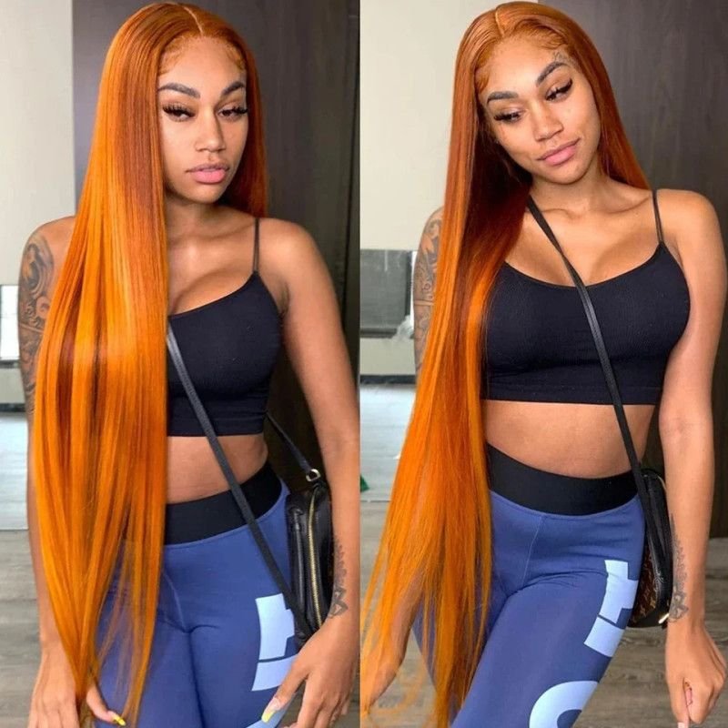 Hairporium Straight Ginger Colored Human Hair Bundles - 100% Virgin Human Hair, 28-30 Inch Bold 350 Shade Hairporium 1 - Hairpor