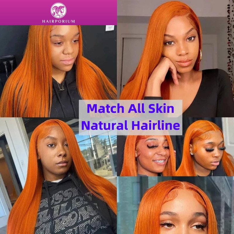 Hairporium Straight Ginger Colored Human Hair Bundles - 100% Virgin Human Hair, 28-30 Inch Bold 350 Shade Hairporium 2 - Hairpor