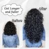 Hairporium Water Wave Human Hair Bundles - Brazilian Deep Wave 100% Remy Hair, 3 Natural Black Curly Extensions Hairporium 1 - H