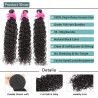 Hairporium Water Wave Human Hair Bundles - Brazilian Deep Wave 100% Remy Hair, 3 Natural Black Curly Extensions Hairporium 3 - H