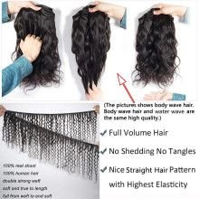 Hairporium Water Wave Human Hair Bundles - Brazilian Deep Wave 100% Remy Hair, 3 Natural Black Curly Extensions Hairporium 6 - H