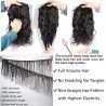 Hairporium Water Wave Human Hair Bundles - Brazilian Deep Wave 100% Remy Hair, 3 Natural Black Curly Extensions Hairporium 6 - H