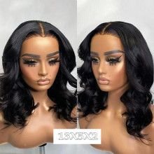 Body Wave Bob Wig – Brazilian Human Hair Middle Part Lace Front Wig for Natural Look Hairporium 2 - Hairporium 