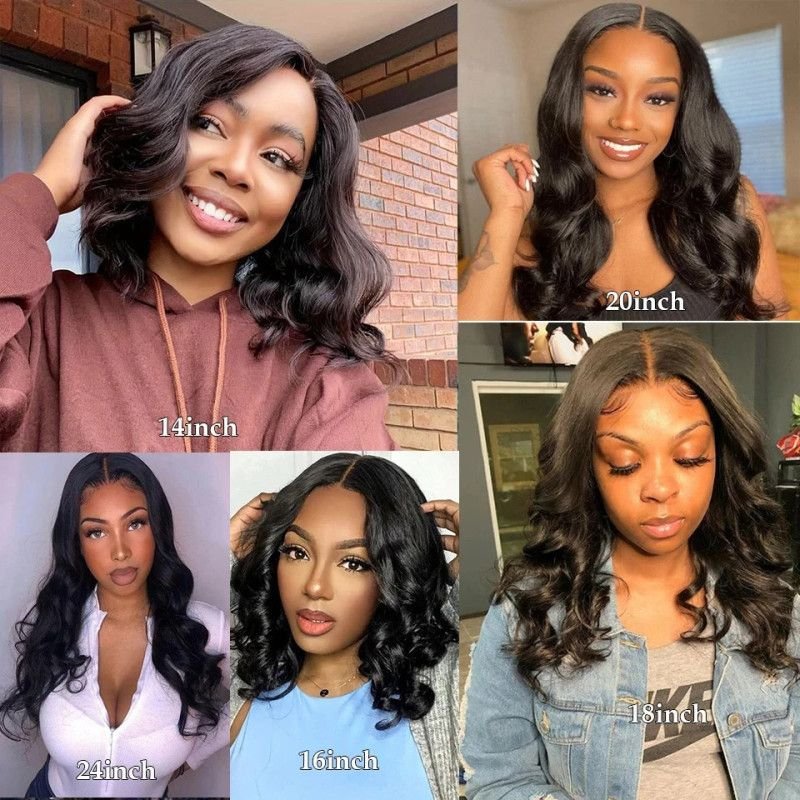 Body Wave Bob Wig – Brazilian Human Hair Middle Part Lace Front Wig for Natural Look Hairporium 1 - Hairporium 