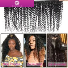 Hairporium Mongolian Kinky Curly Human Hair Bundles - 100% Unprocessed Virgin Hair Extensions, Jerry Curl Weave (1/3/4 PCS) Hair