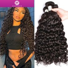 Hairporium 100% Unprocessed Malaysian Remy Human Hair Weave - Deep Wave & Water Wave Curly Extensions, 12A Grade Hair Bundles Ha