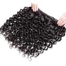 Hairporium 100% Unprocessed Malaysian Remy Human Hair Weave - Deep Wave & Water Wave Curly Extensions, 12A Grade Hair Bundles Ha