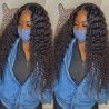 Hairporium 100% Unprocessed Malaysian Remy Human Hair Weave - Deep Wave & Water Wave Curly Extensions, 12A Grade Hair Bundles Ha