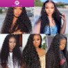 Hairporium 100% Unprocessed Malaysian Remy Human Hair Weave - Deep Wave & Water Wave Curly Extensions, 12A Grade Hair Bundles Ha