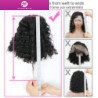 Hairporium Natural Black Curly Bob Lace Wig - Deep Water Wave 100% Human Hair T Part Lace Front Wig for Women Hairporium 6 - Hai