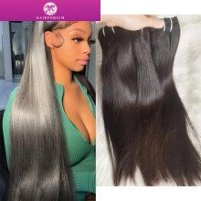 Hairporium Brazilian Straight Hair Bundles - 12A Grade Virgin Human Hair Extensions, Natural Colour Hairporium 1 - Hairporium 