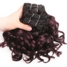 Hairporium Curly Human Hair Bundles - 6 Pieces 100% Human Hair Weave Extensions, Multiple Colours (1B/2/4/30/33/99J) Hairporium 