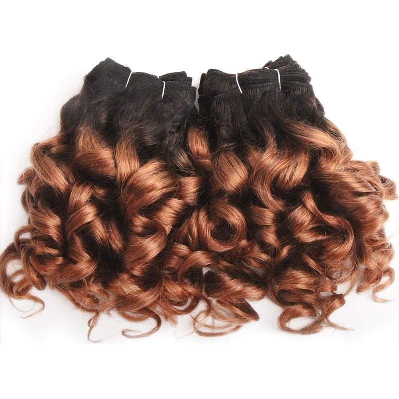 Hairporium Curly Human Hair Bundles - 6 Pieces 100% Human Hair Weave Extensions, Multiple Colors (1B/2/4/30/33/99J) Hairporium 7