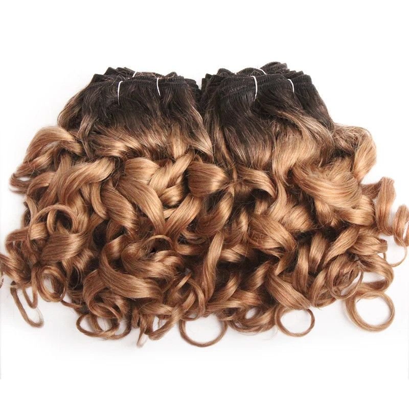 Hairporium Curly Human Hair Bundles - 6 Pieces 100% Human Hair Weave Extensions, Multiple Colors (1B/2/4/30/33/99J) Hairporium 7