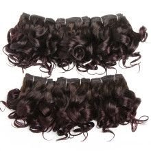 Hairporium Curly Human Hair Bundles - 6 Pieces 100% Human Hair Weave Extensions, Multiple Colors (1B/2/4/30/33/99J) Hairporium 1