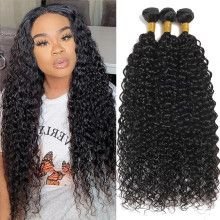 Hairporium Water Wave Bundles - 12A Brazilian Human Hair Weave, Deep Kinky Curly Virgin Extensions (1/3/4 PCS) Hairporium 1 - Ha