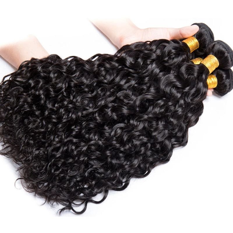 Hairporium Water Wave Bundles - 12A Brazilian Human Hair Weave, Deep Kinky Curly Virgin Extensions (1/3/4 PCS) Hairporium 2 - Ha