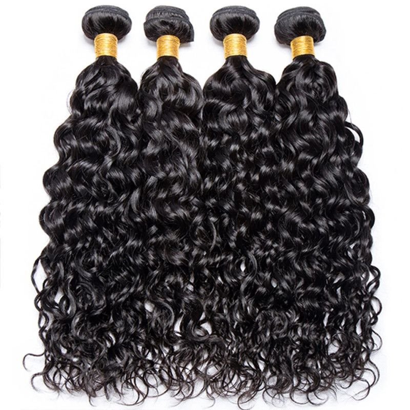 Hairporium Water Wave Bundles - 12A Brazilian Human Hair Weave, Deep Kinky Curly Virgin Extensions (1/3/4 PCS) Hairporium 2 - Ha