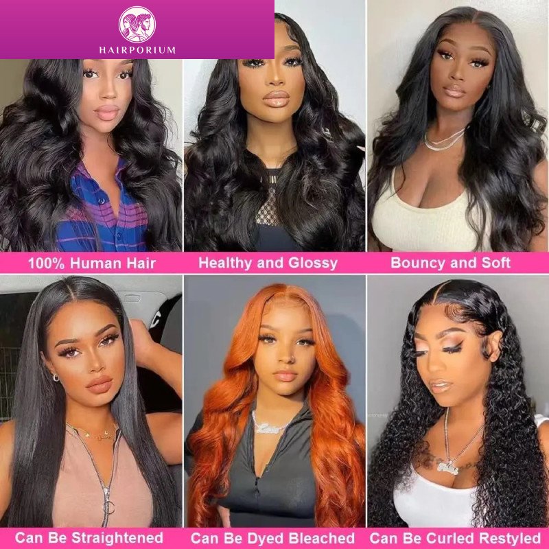 Hairporium Brazilian Body Wave Bundles - 12A 100% Unprocessed Virgin Human Hair, 3 Natural Black Weave Bundles Hairporium 1 - Ha