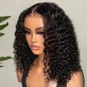 Hairporium Wear & Go Water Wave Bob Wig - 13x4 Glueless Human Hair, Pre-Cut Lace, Curly Remy Wig