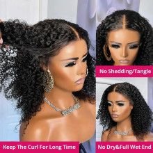 Hairporium Wear & Go Water Wave Bob Wig - 13x4 Glueless Human Hair, Pre-Cut Lace, Curly Remy Wig Hairporium 3 - Hairporium 