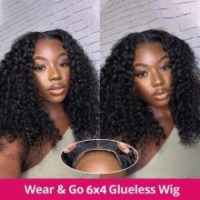 Hairporium Wear & Go Water Wave Bob Wig - 13x4 Glueless Human Hair, Pre-Cut Lace, Curly Remy Wig Hairporium 5 - Hairporium 