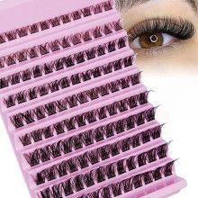 Hairporium 120pcs Wispy Cluster Lashes - 8-16mm D Curl Individual Lashes for Natural & Fluffy DIY Extensions Hairporium 1 - Hair