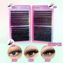 Hairporium DIY Lash Extensions Kit - 800pcs Lash Clusters (80D/100D), Wispy Individual Lashes 9-18mm Mix Hairporium 1 - Hairpori