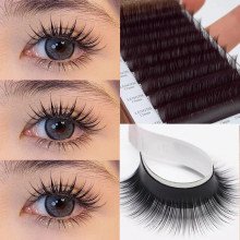 Hairporium False Eyelash Extensions - Natural Soft Auto Fan Bloom Faux Mink Lashes, Easy Fanning & Magnetic Application [product