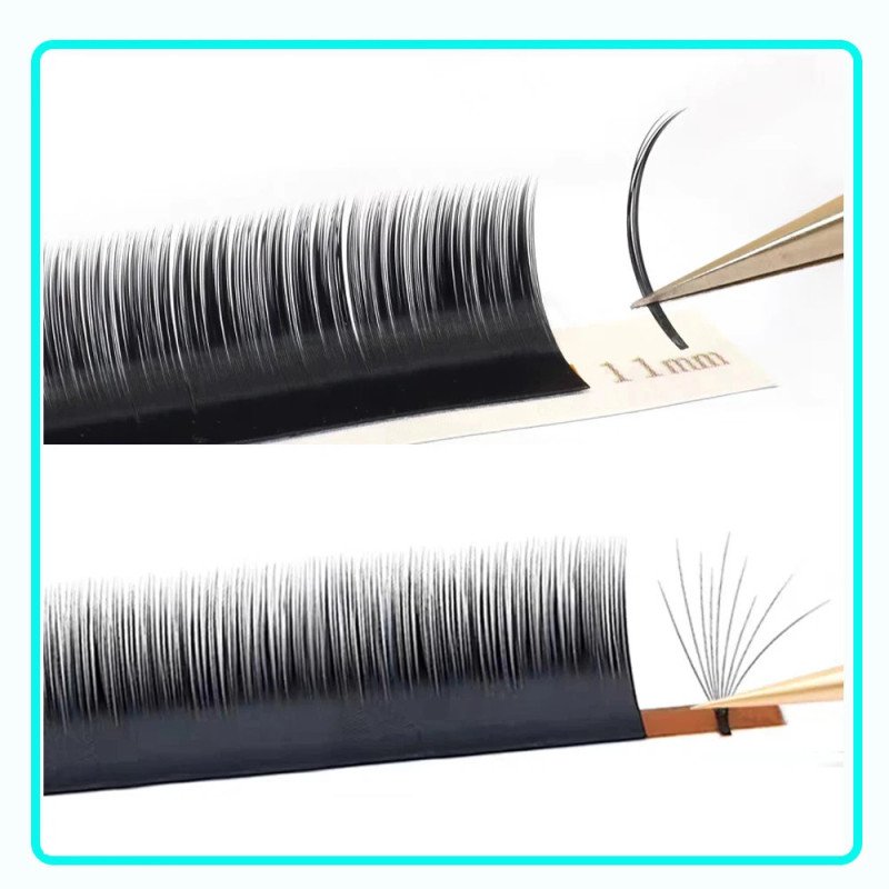 Hairporium False Eyelash Extensions - Natural Soft Auto Fan Bloom Faux Mink Lashes, Easy Fanning & Magnetic Application [product