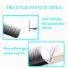 Hairporium False Eyelash Extensions - Natural Soft Auto Fan Bloom Faux Mink Lashes, Easy Fanning & Magnetic Application Hairpori