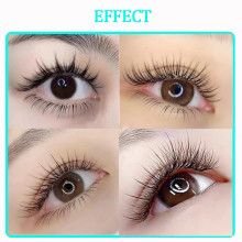 Hairporium False Eyelash Extensions - Natural Soft Auto Fan Bloom Faux Mink Lashes, Easy Fanning & Magnetic Application Hairpori