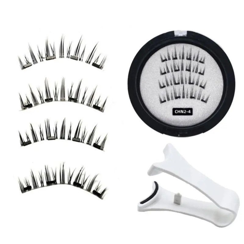 Hairporium 3D Magnetic False Eyelashes - Reusable Magnet Lashes with Applicator, 2 Pairs/Box Hairporium 1 - Hairporium 