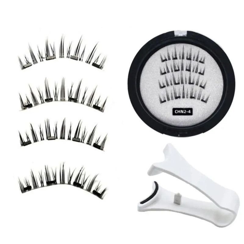 Hairporium 3D Magnetic False Eyelashes - Reusable Magnet Lashes with Applicator, 2 Pairs/Box Hairporium 8 - Hairporium 