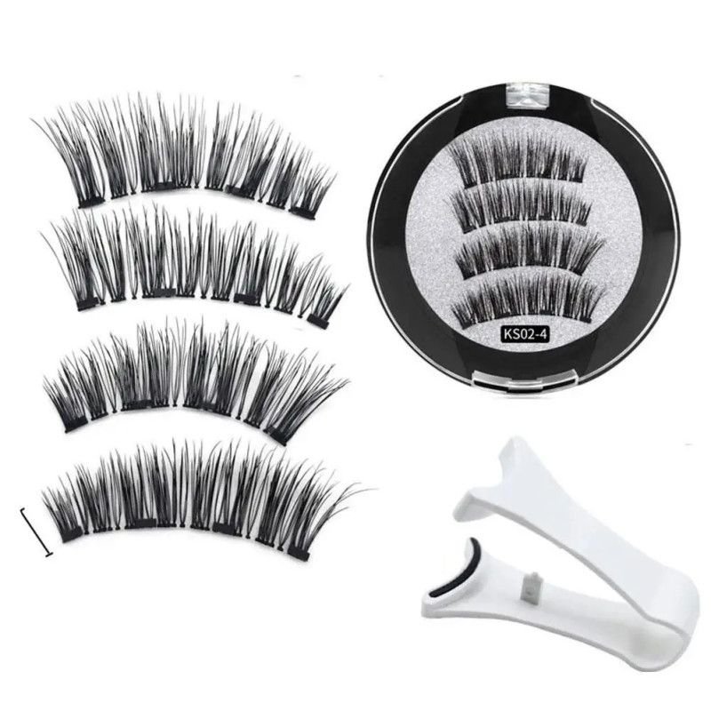 Hairporium 3D Magnetic False Eyelashes - Reusable Magnet Lashes with Applicator, 2 Pairs/Box Hairporium 8 - Hairporium 