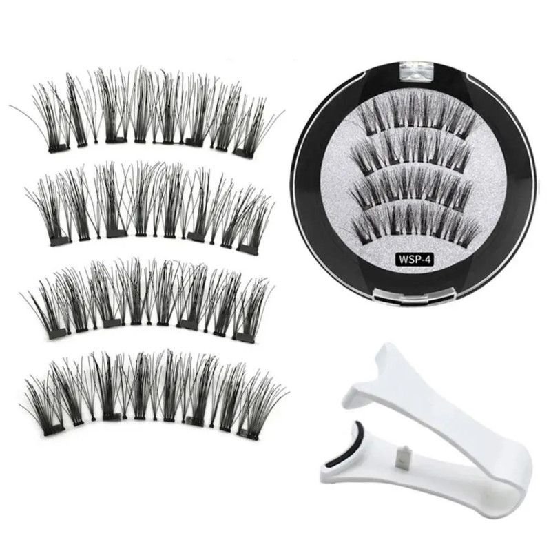 Hairporium 3D Magnetic False Eyelashes - Reusable Magnet Lashes with Applicator, 2 Pairs/Box Hairporium 8 - Hairporium 