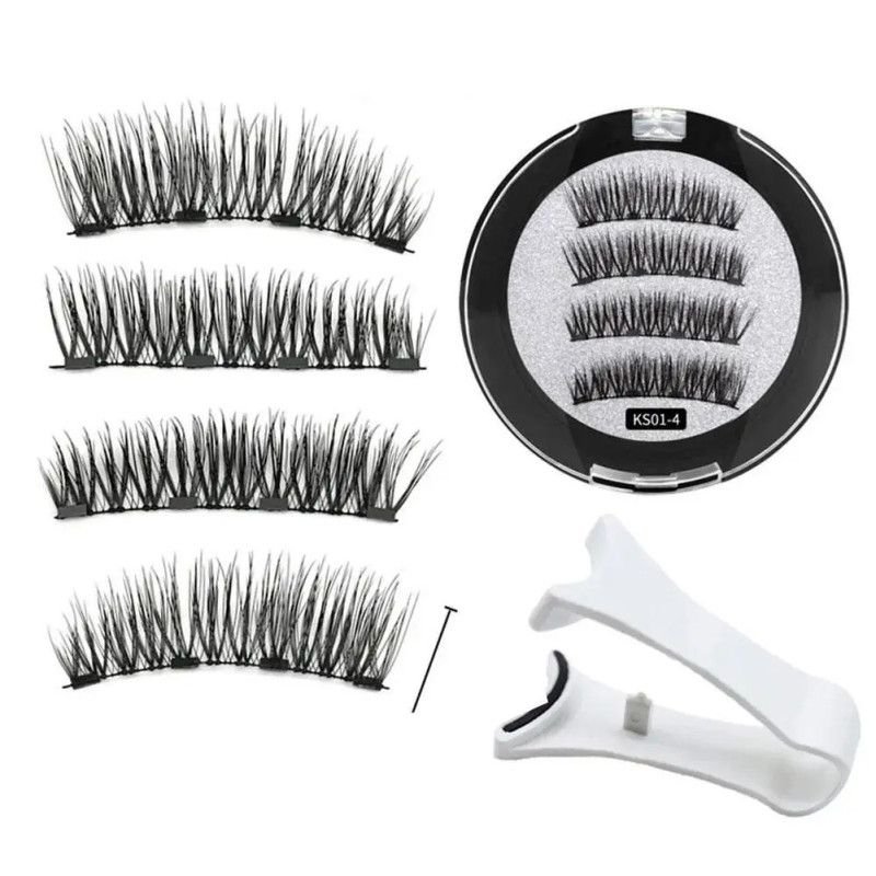 Hairporium 3D Magnetic False Eyelashes - Reusable Magnet Lashes with Applicator, 2 Pairs/Box Hairporium 8 - Hairporium 