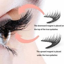 Hairporium 3D Magnetic False Eyelashes - Reusable, Waterproof, Natural & Long-Lasting Lash Extensions with Applicator Tool Hairp