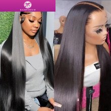 Hairporium 13x4 Sleek Straight Lace Front Wig - Brazilian Human Hair, 360 Lace Frontal Remy Wig for Women, 20-22 Inches Hairpori