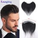 Hairporium Men's Wigs: V-Loop 100% Human Hair Frontal Toupee with Thin Skin PU Hairline