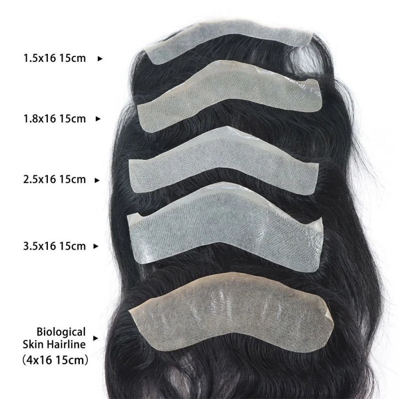 Hairporium Men's Wigs: V-Loop 100% Human Hair Frontal Toupee with Thin Skin PU Hairline Hairporium 1 - Hairporium 