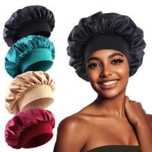 Hairporium Satin Wide Brim Sleep Cap: Silky Bonnet Hair Wrap with Elastic Soft Band Hairporium 27 - Hairporium 