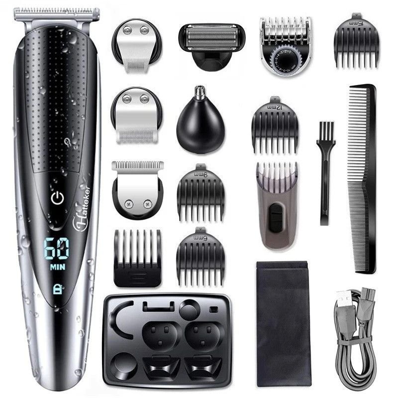 All-In-One Men's Grooming Kit: Electric Hair & Beard Trimmer and Shaver Washable Hair Clipper [product.brand] 1 - Hairporium 