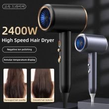 Professional 2400W Hair Dryer For Women & Men – Negative Ionic Blow Dryer with Air Brush - Achieve Salon-Quality Results At Home