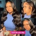 Hairporium Brazilian 13x6 Lace Frontal Wig –  4x4 Pre-Plucked Transparent Lace Closure Wig