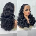 Hairporium 100% Human Hair 13x4 Lace Front Wig - 250% Density Ombre Body Wave with Black Highlights