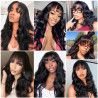 Hairporium 30-Inch Brazilian Body Wave Human Hair Wig with Bangs – Loose Deep Wave Lace T-Part Wig Hairporium 4 - Hairporium 