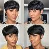 Hairporium Short Straight Bob Wig with Bangs – Natural Human Hair Pixie Cut for Women Hairporium 4 - Hairporium 